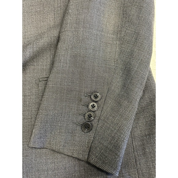 Ermenegildo Zegna StileLibero Sport Coat 42R Gray‎ Glen Plaid Wool Blazer - Picture 10 of 13
